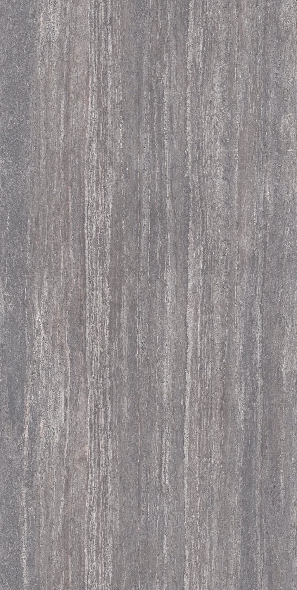 Travertino Grey porcelain porcelain-slabs — Soft grey travertine with horizontal grain.